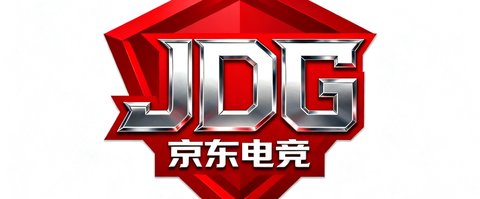 JDG京东电竞俱乐部官方logo,红色主色调,英雄联盟LPL联赛劲旅